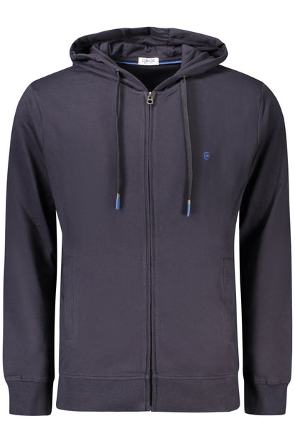 COVERI MOVING MEN'S BLUE ZIP-UP SWEATSHIRT