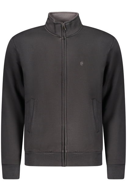 COVERI MOVING MEN'S BLACK ZIP-UP SWEATSHIRT