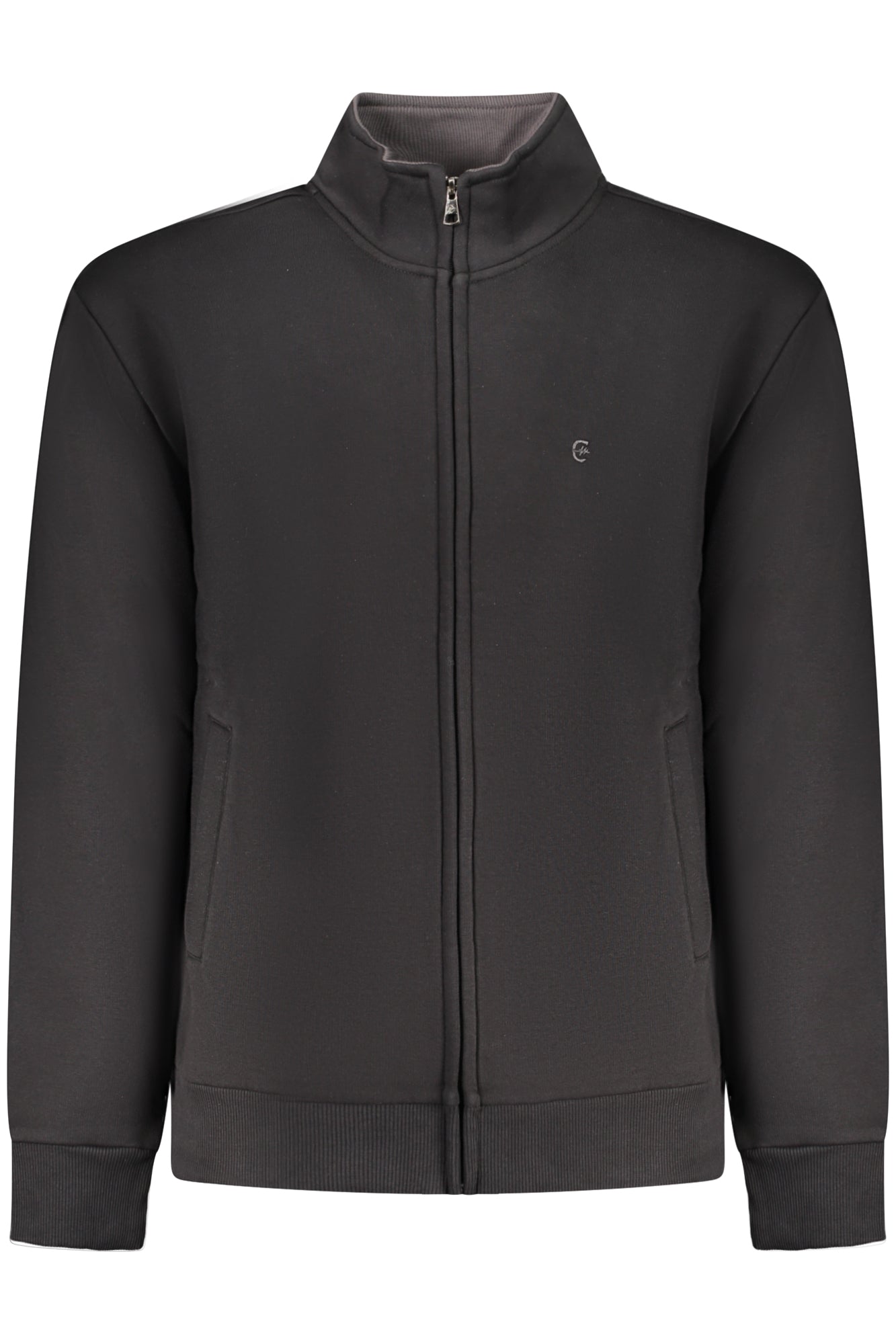 COVERI MOVING MEN'S BLACK ZIP-UP SWEATSHIRT