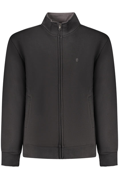 COVERI MOVING MEN'S BLACK ZIP-UP SWEATSHIRT