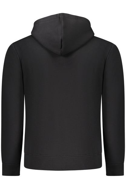 COVERI MOVING MEN'S BLACK ZIP-UP SWEATSHIRT