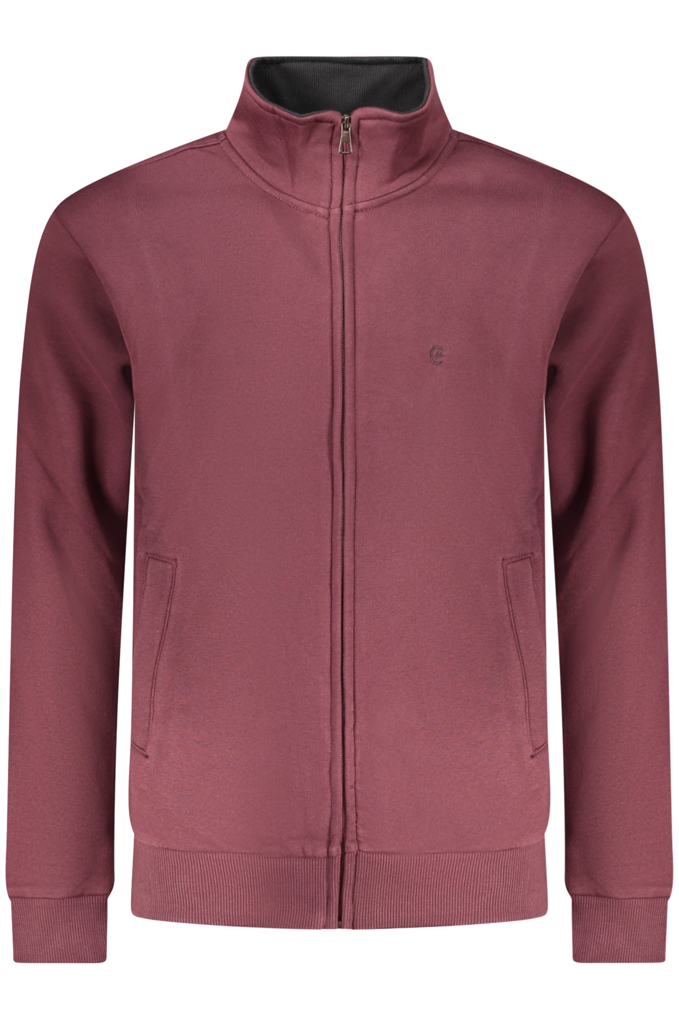 COVERI MOVING MEN'S RED ZIP-UP SWEATSHIRT