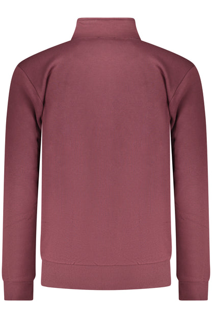 COVERI MOVING MEN'S RED ZIP-UP SWEATSHIRT