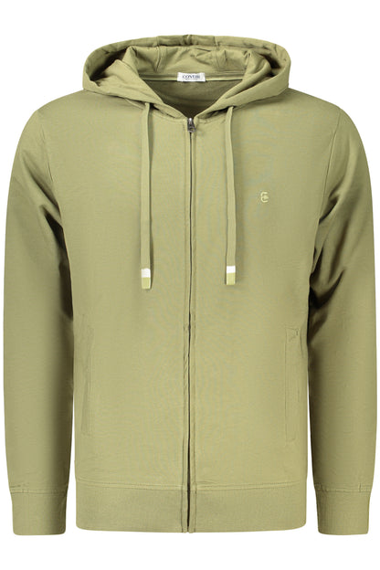 COVERI MOVING MEN'S ZIP-UP SWEATSHIRT GREEN