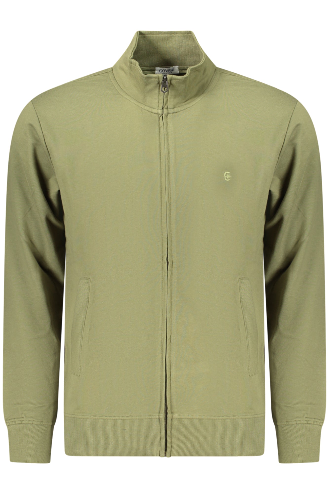 COVERI MOVING MEN'S ZIP-UP SWEATSHIRT GREEN