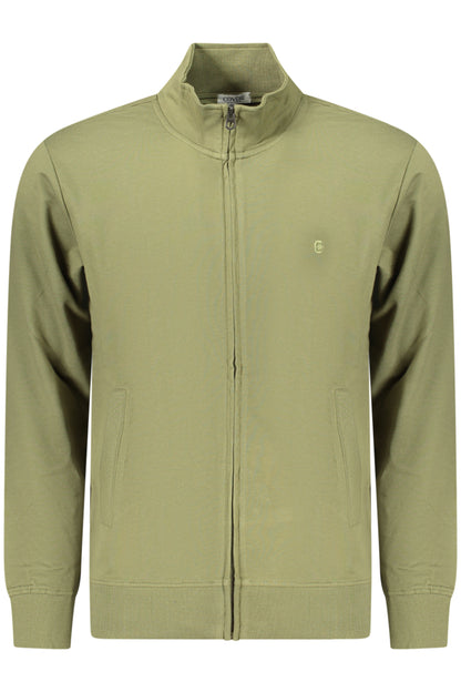COVERI MOVING MEN'S ZIP-UP SWEATSHIRT GREEN