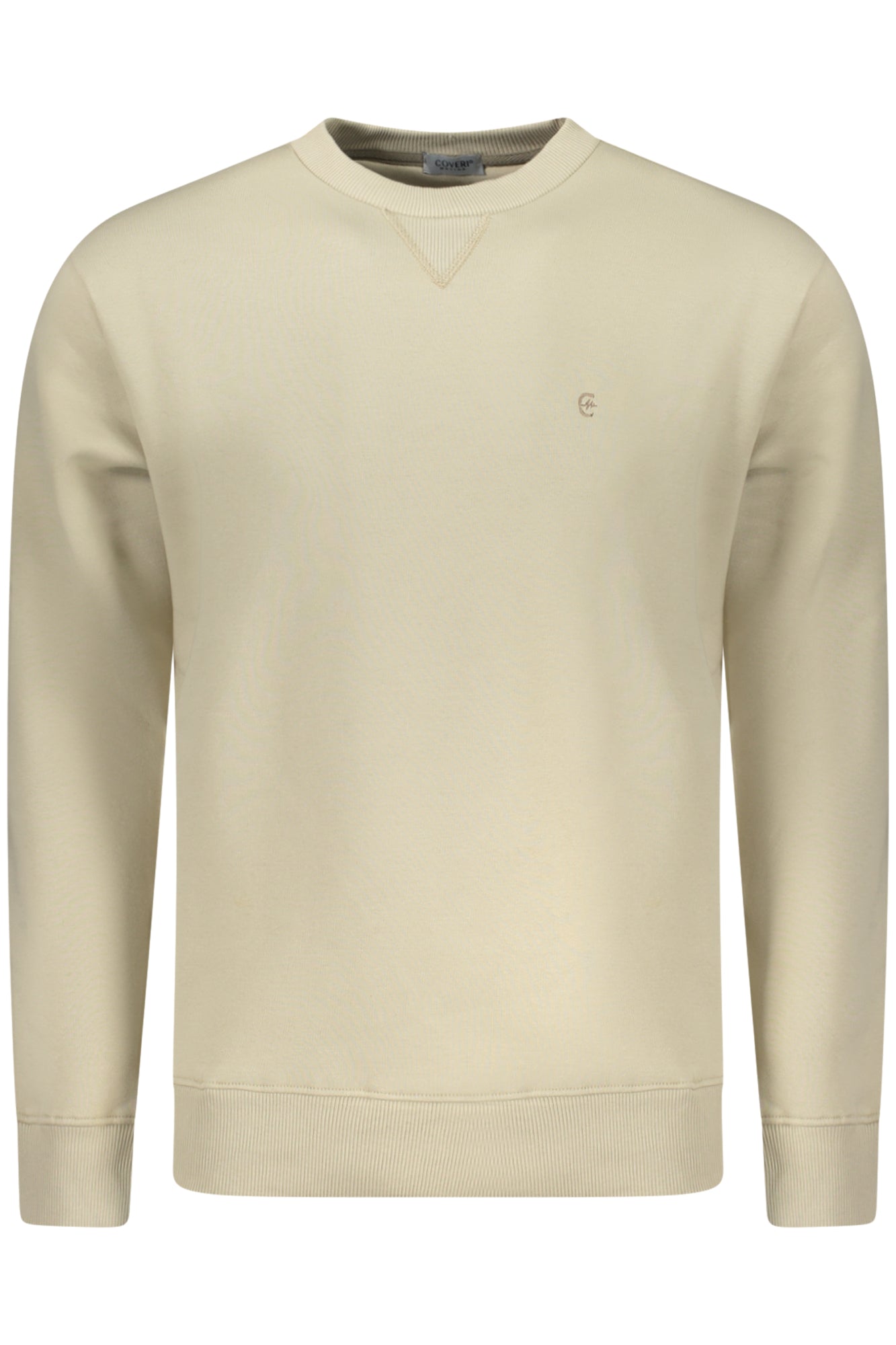 COVERI MOVING MEN'S ZIP-LESS SWEATSHIRT, BEIGE