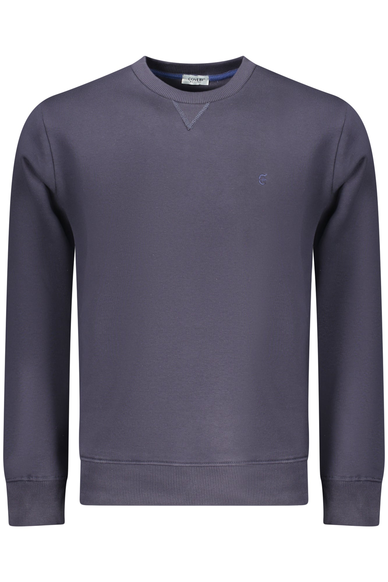 COVERI MOVING MEN'S BLUE ZIP-LESS SWEATSHIRT