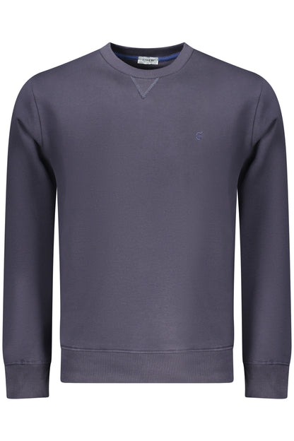 COVERI MOVING MEN'S BLUE ZIP-LESS SWEATSHIRT