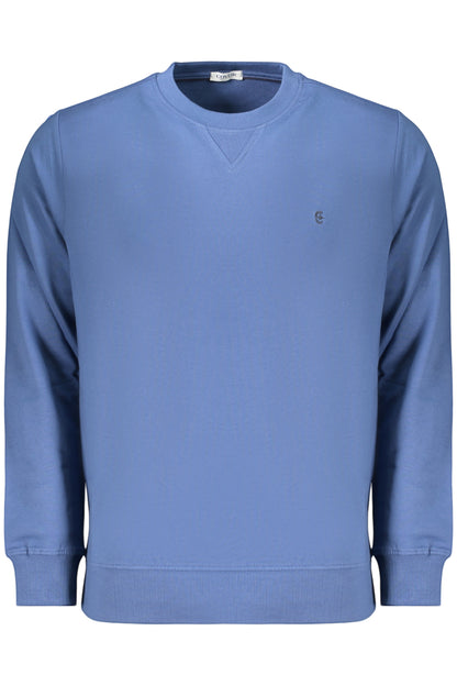 COVERI MOVING MEN'S BLUE ZIP-LESS SWEATSHIRT