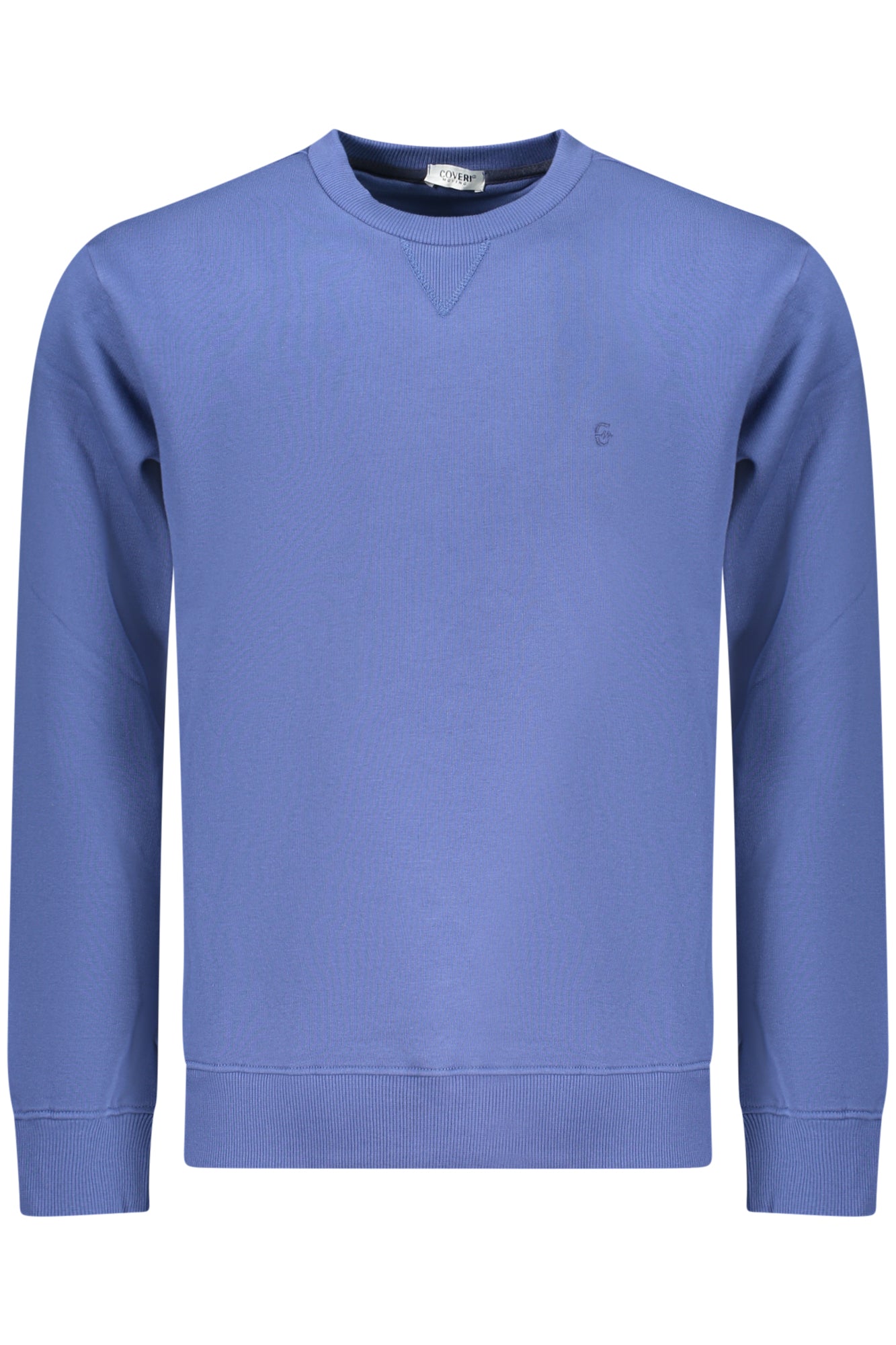 COVERI MOVING MEN'S BLUE ZIP-LESS SWEATSHIRT