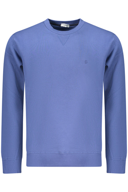 COVERI MOVING MEN'S BLUE ZIP-LESS SWEATSHIRT
