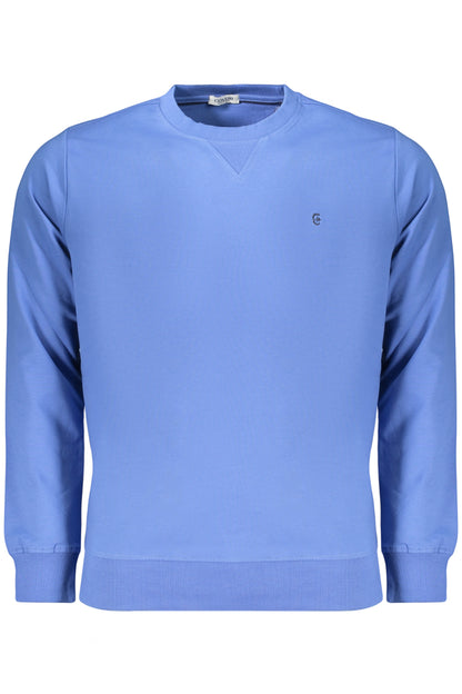 COVERI MOVING MEN'S BLUE ZIP-LESS SWEATSHIRT