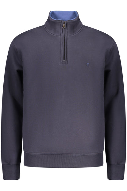 COVERI MOVING MEN'S BLUE ZIP-LESS SWEATSHIRT