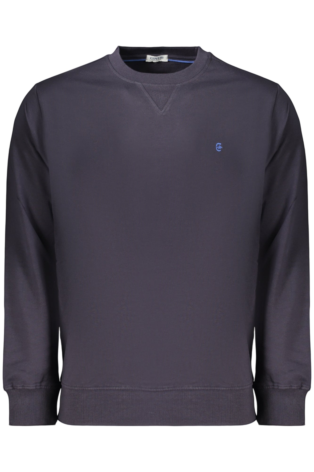 COVERI MOVING MEN'S BLUE ZIP-LESS SWEATSHIRT