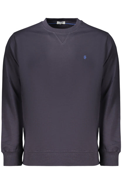COVERI MOVING MEN'S BLUE ZIP-LESS SWEATSHIRT