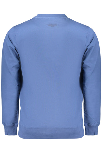 COVERI MOVING MEN'S BLUE ZIP-LESS SWEATSHIRT