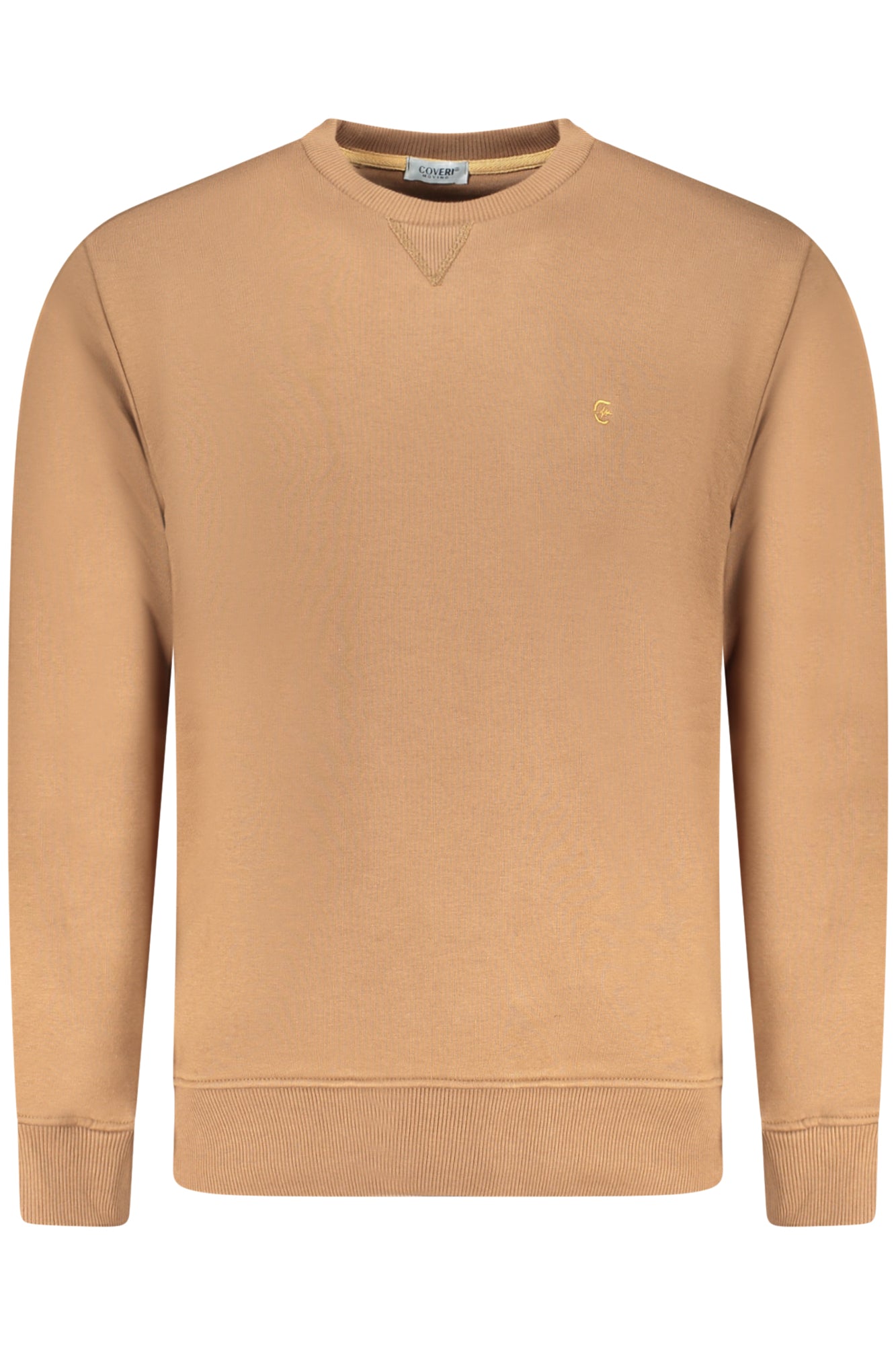 COVERI MOVING MEN'S BROWN ZIP-UP SWEATSHIRT