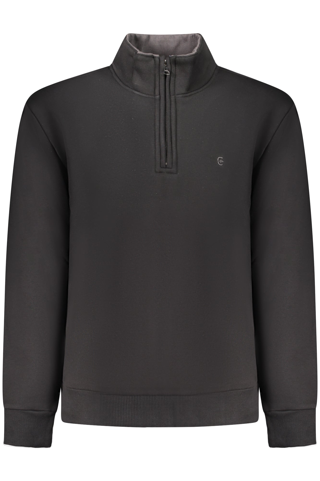 COVERI MOVING MEN'S BLACK ZIP-UP SWEATSHIRT