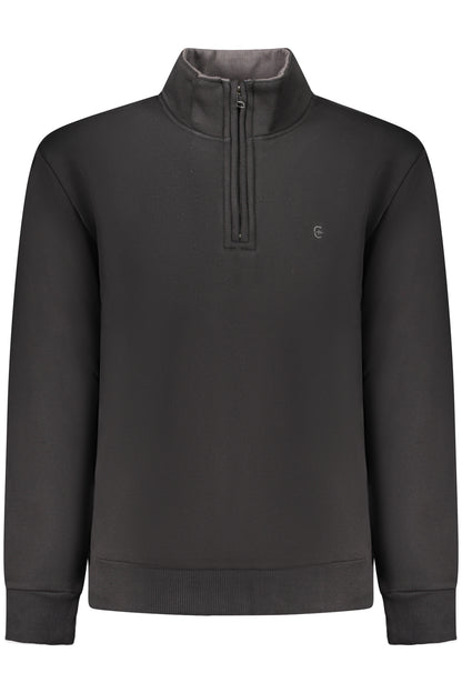 COVERI MOVING MEN'S BLACK ZIP-UP SWEATSHIRT