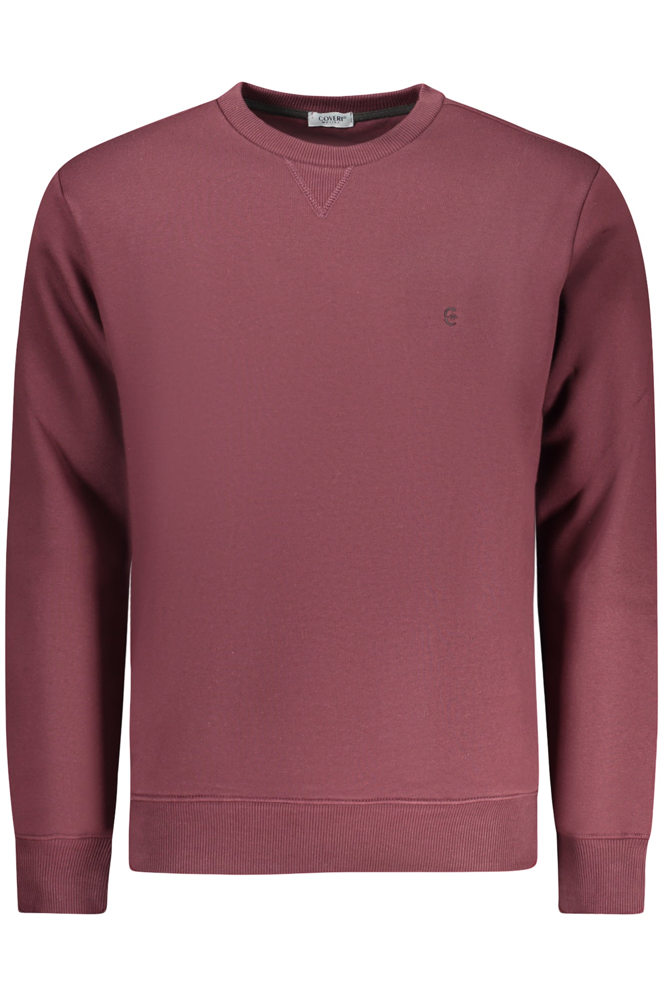 COVERI MOVING MEN'S RED ZIP-LESS SWEATSHIRT