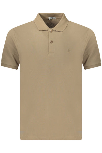 COVERI MOVING MEN'S SHORT-SLEEVE POLO SHIRT, BROWN