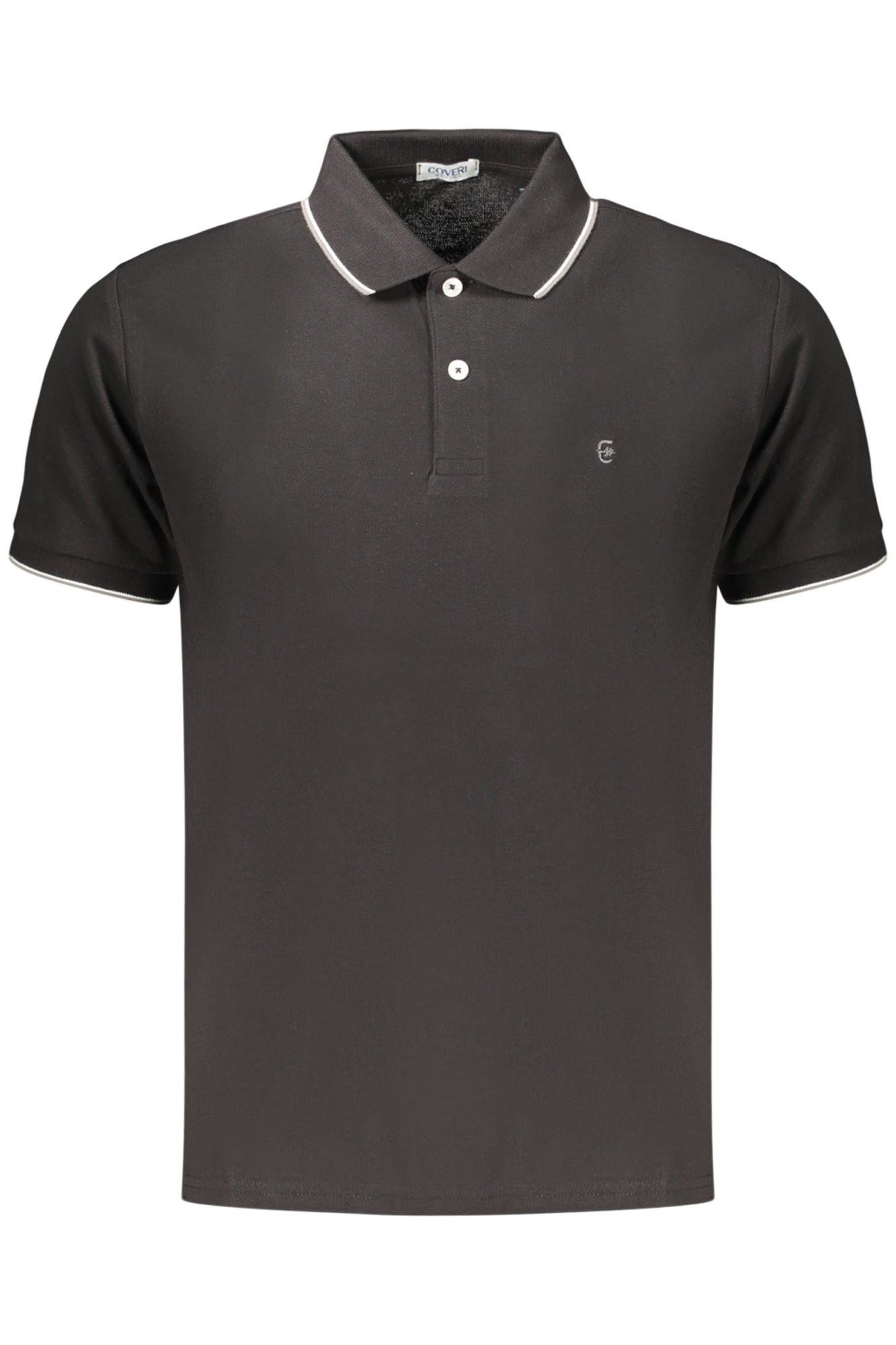 COVERI MOVING MEN'S SHORT-SLEEVE POLO SHIRT BLACK