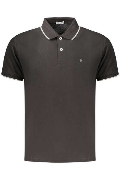 COVERI MOVING MEN'S SHORT-SLEEVE POLO SHIRT BLACK