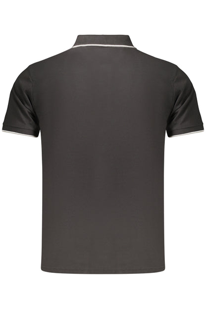 COVERI MOVING MEN'S SHORT-SLEEVE POLO SHIRT BLACK