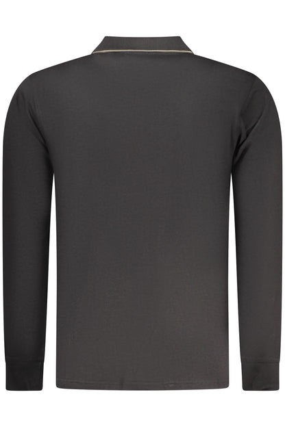 COVERI MOVING MEN'S LONG-SLEEVE POLO SHIRT BLACK