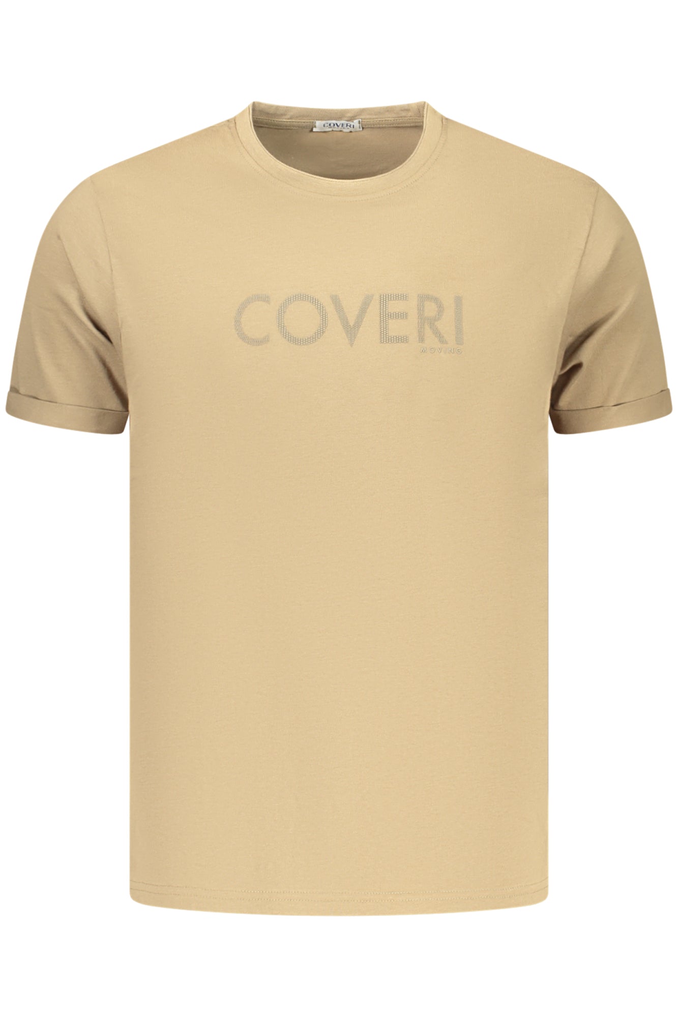 COVERI MOVING MEN'S SHORT-SLEEVE T-SHIRT BROWN