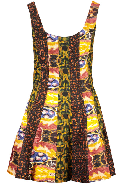 DESIGUAL SHORT DRESS FOR WOMEN IN YELLOW