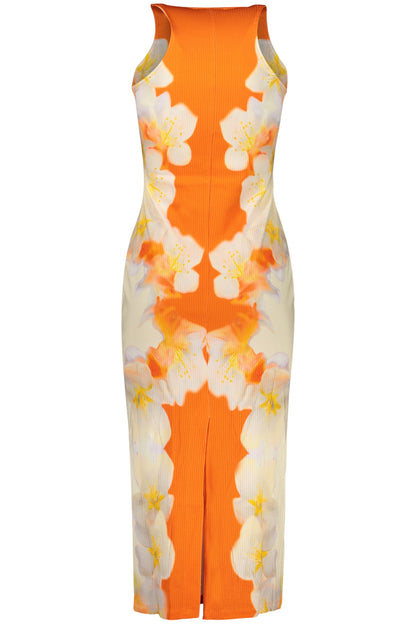 DESIGUAL WOMEN'S LONG DRESS ORANGE
