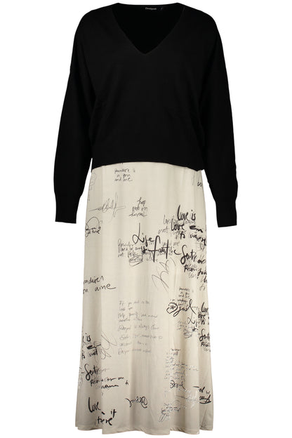 DESIGUAL WOMEN'S LONG DRESS WHITE