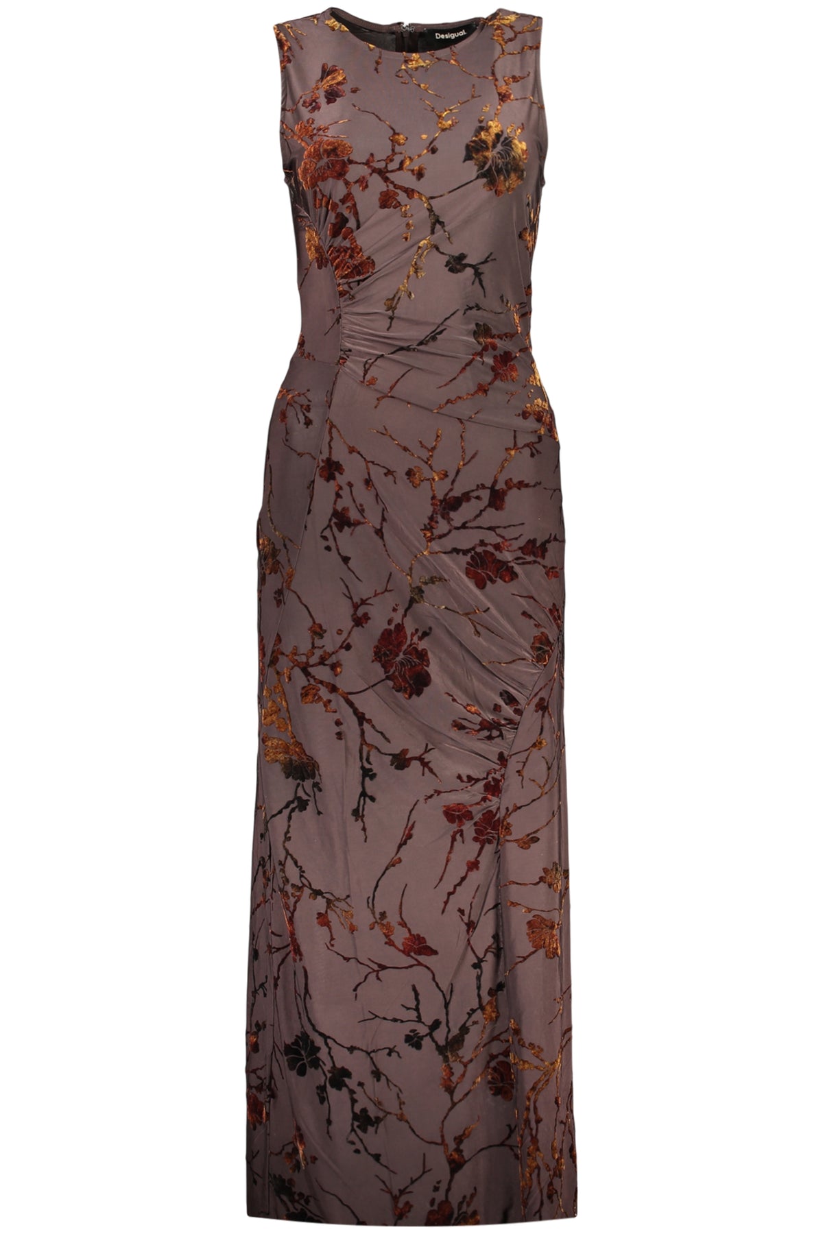 DESIGUAL WOMEN'S LONG DRESS IN BROWN