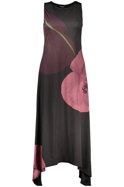DESIGUAL WOMEN'S LONG BLACK DRESS