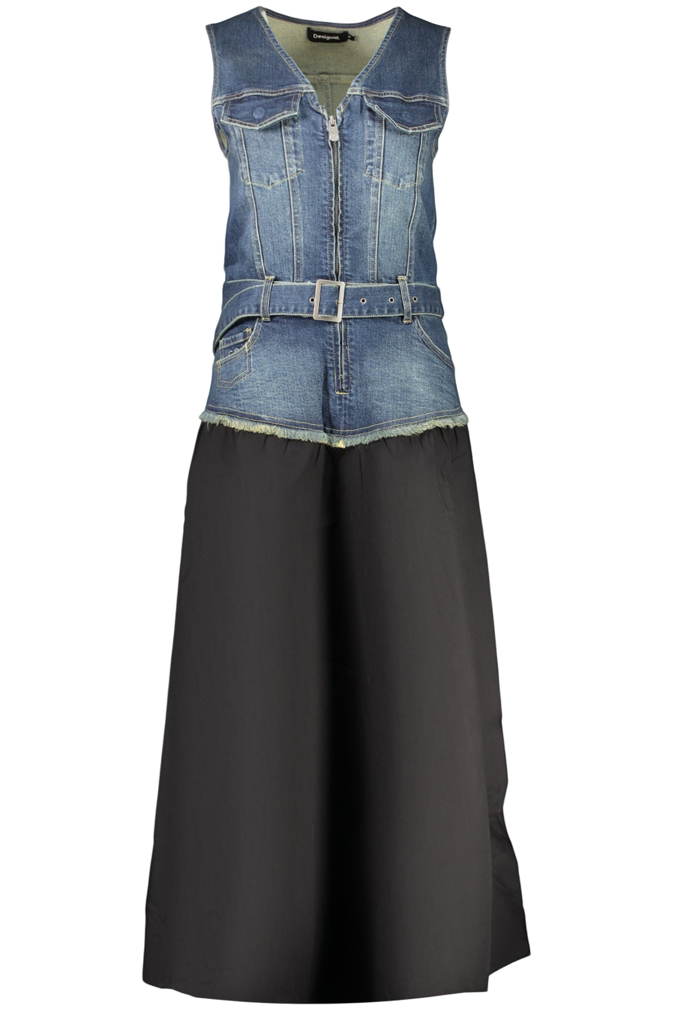 DESIGUAL WOMEN'S LONG BLACK DRESS