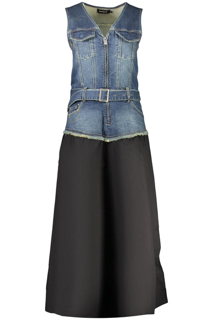 DESIGUAL WOMEN'S LONG BLACK DRESS