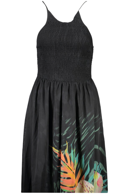 DESIGUAL WOMEN'S LONG BLACK DRESS