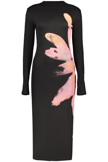 DESIGUAL WOMEN'S LONG BLACK DRESS