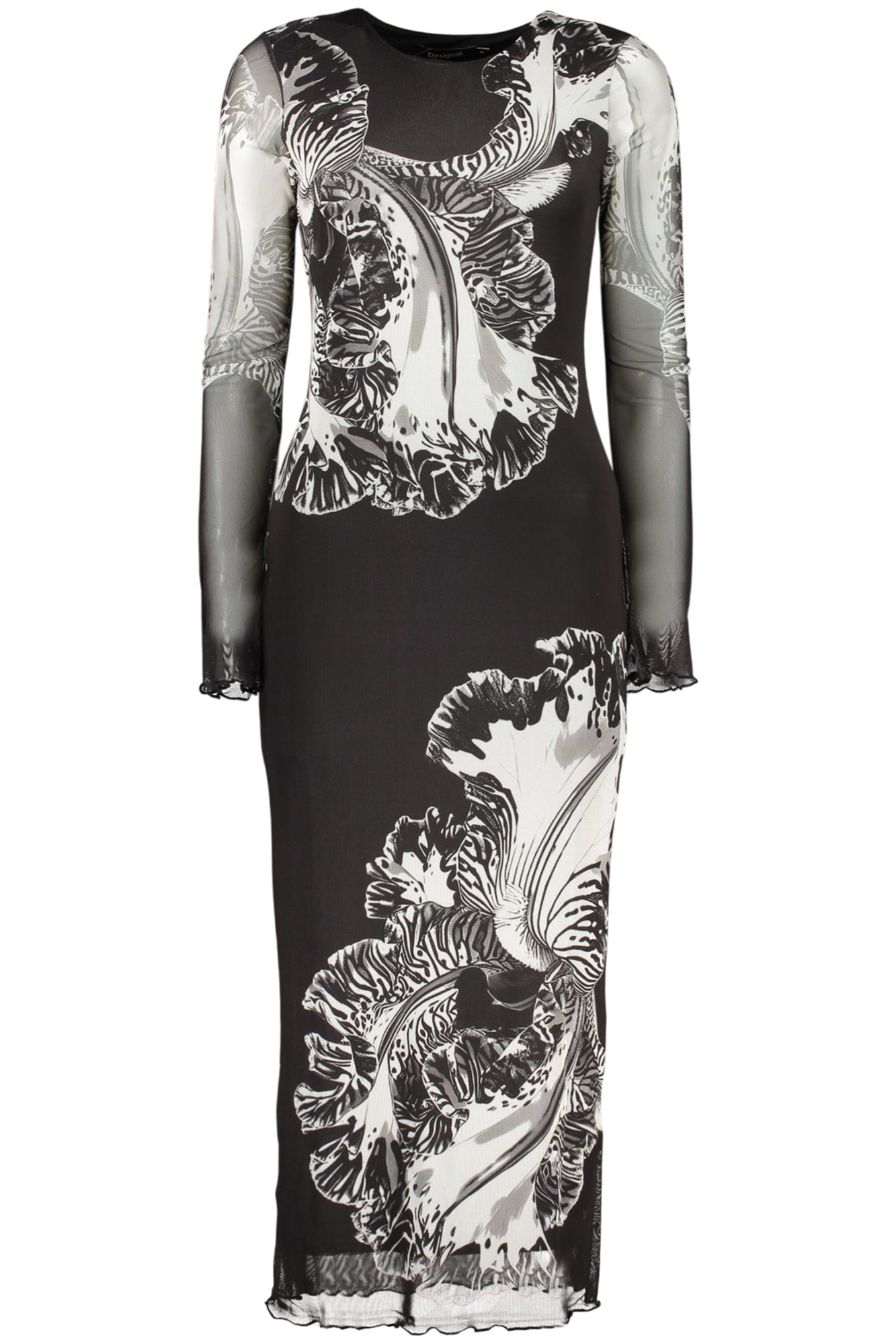 DESIGUAL WOMEN'S LONG BLACK DRESS