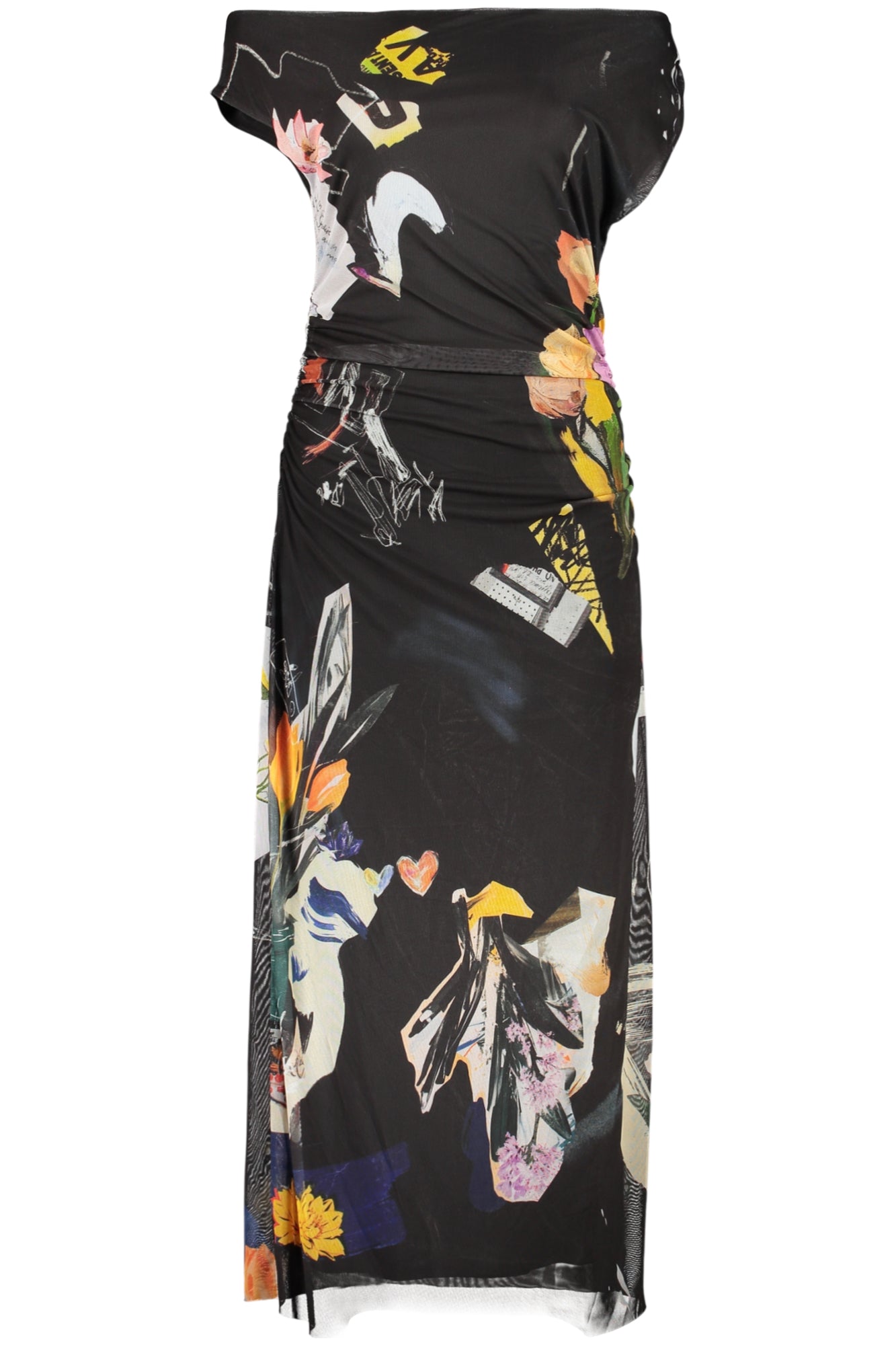 DESIGUAL WOMEN'S LONG BLACK DRESS