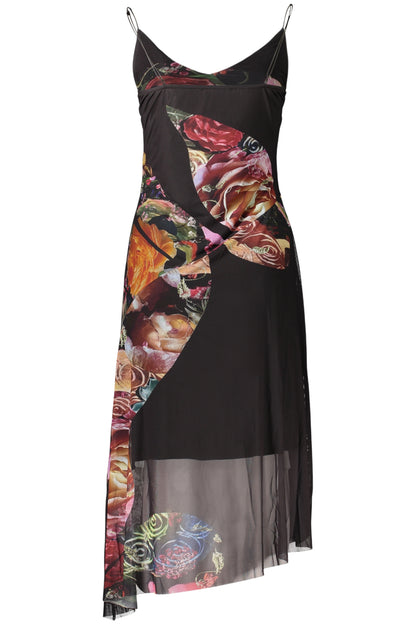 DESIGUAL WOMEN'S LONG BLACK DRESS