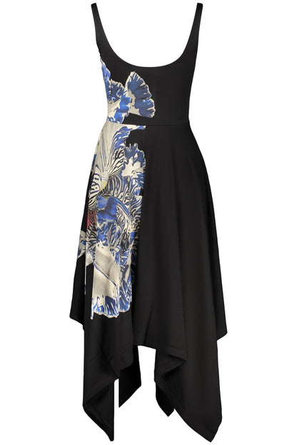 DESIGUAL WOMEN'S LONG BLACK DRESS