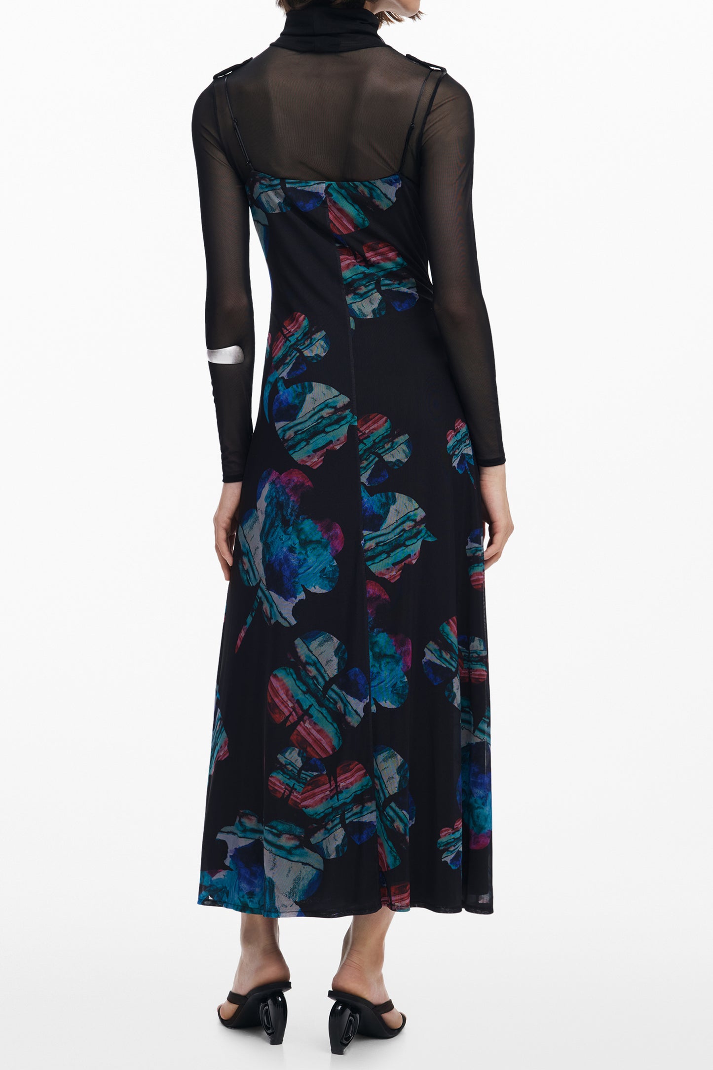 DESIGUAL WOMEN'S LONG BLACK DRESS
