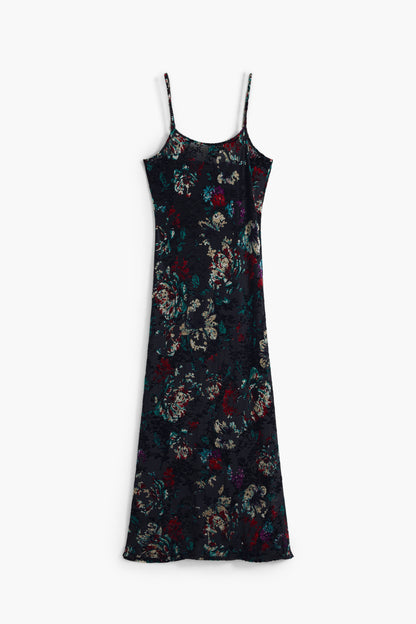 DESIGUAL WOMEN'S LONG BLACK DRESS