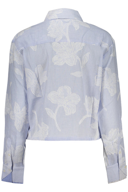 DESIGUAL WOMEN'S LONG-SLEEVED SHIRT, BLUE