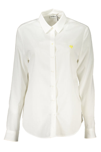 DESIGUAL WOMEN'S LONG SLEEVE SHIRT WHITE