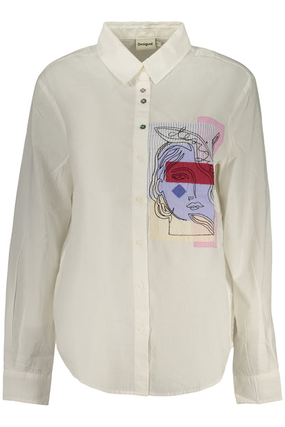 Chemise blanche à manches longues pour femme DESIGUAL