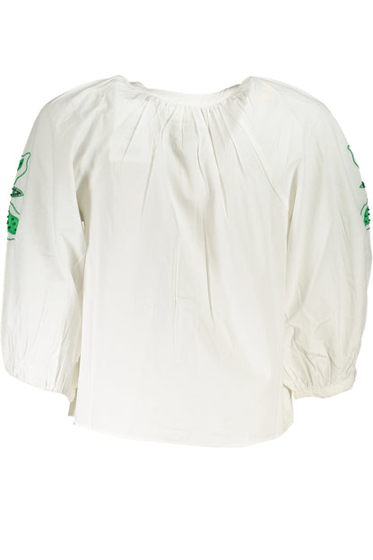 DESIGUAL WOMEN'S LONG SLEEVE SHIRT WHITE